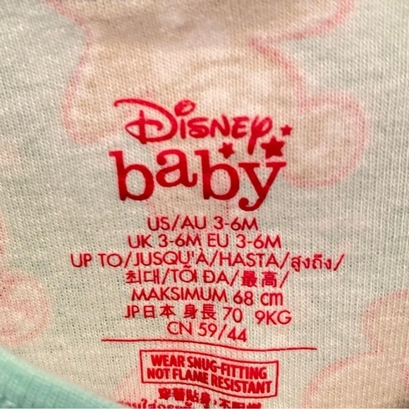 Disney Baby Mickey Mouse Holiday Treats 3 Piece PJ Sleep Set Size 3-6 Months - Picture 8 of 8